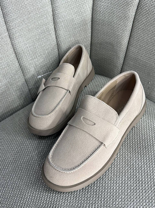 Туфлі жіночі Hengji 588-5 замшеві лофери бежеві, 38, 24 см Київ - фото 12