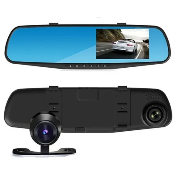 Відеореєстратор дзеркало DVR T605 Full HD з камерою заднього виду — Автомобільний реєстратор-дзеркало 2 в 1 з екраном 4.3" Київ