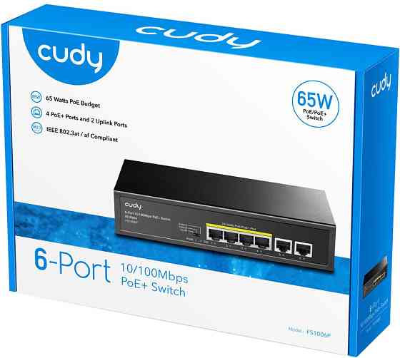 Комутатор Cudy FS1006P, 6 портовий 10/100M PoE+Switch 60W Вінниця