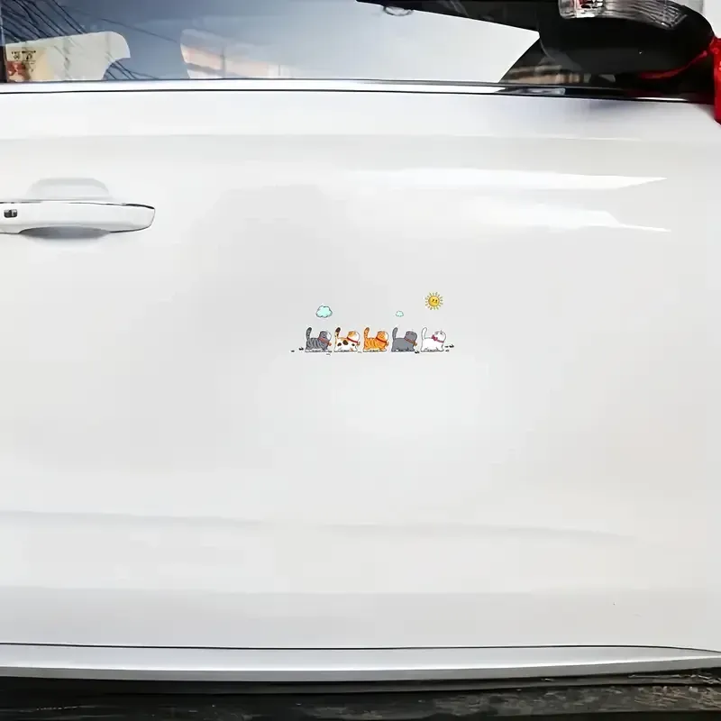 Милая наклейка с котиками на ходу для авто, ноутбука, стекла Киев - изображение 7