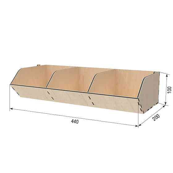 Диспенсер EKOSTAR из фанеры 3 ячейки 440х200х100 Киев