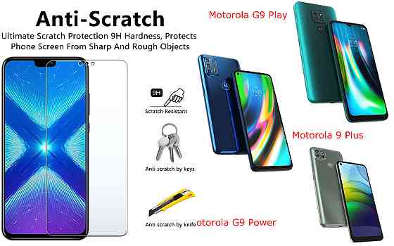 Защитное стекло NeoGlass для Motorola G9 Play, 9 Plus, G9 Power – ультрапрозрачное и устойчивое Киев