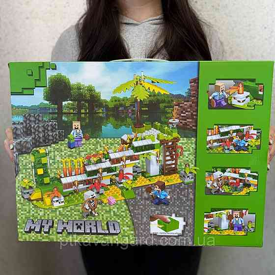 Конструктор Minecraft 568 деталей з LED підсвічуванням блоковий My World 44119 Хмельницький