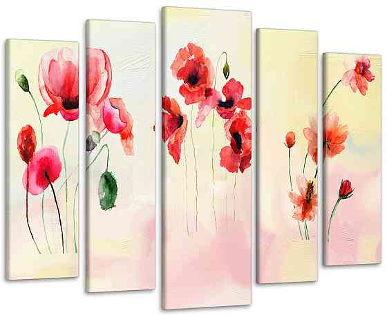 Модульная картина Цветы Абстракция Art-214_5 90х132 см Киев