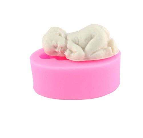 Молд силиконовый Младенец 65 на 45 мм розовый Киев - изображение 3