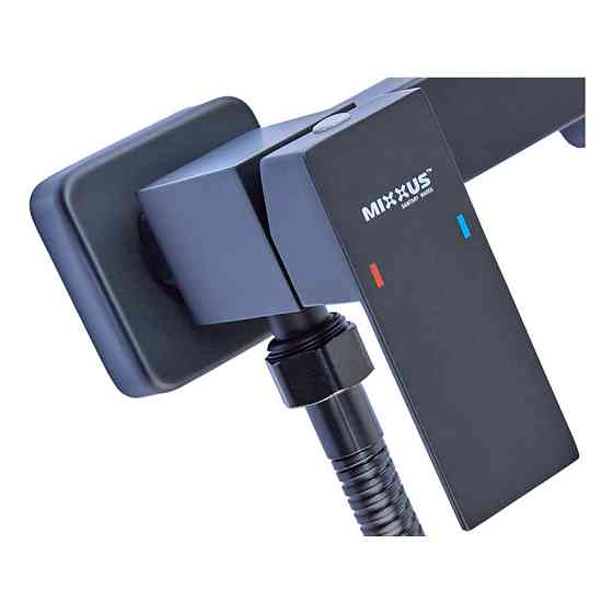 Настінний змішувач Mixxus KUB-222 з гігієнічним душем чорний (MI6019) Харків