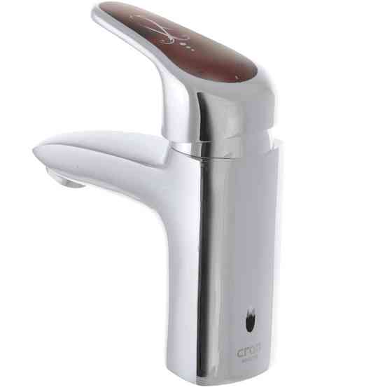 Смеситель для умывальника Cron Magic 001 с красной ручкой CR0143 Харьков