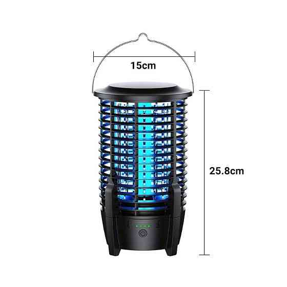 Антимоскитная лампа аккумуляторная портативная с ловушкой от насекомых,светильник уничтожитель комаров и мух Каменец-Подольский