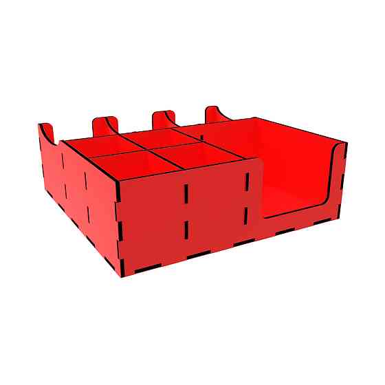 Органайзер EKOSTAR деревянный красный с отверстиями для крышек 30*30 Киев