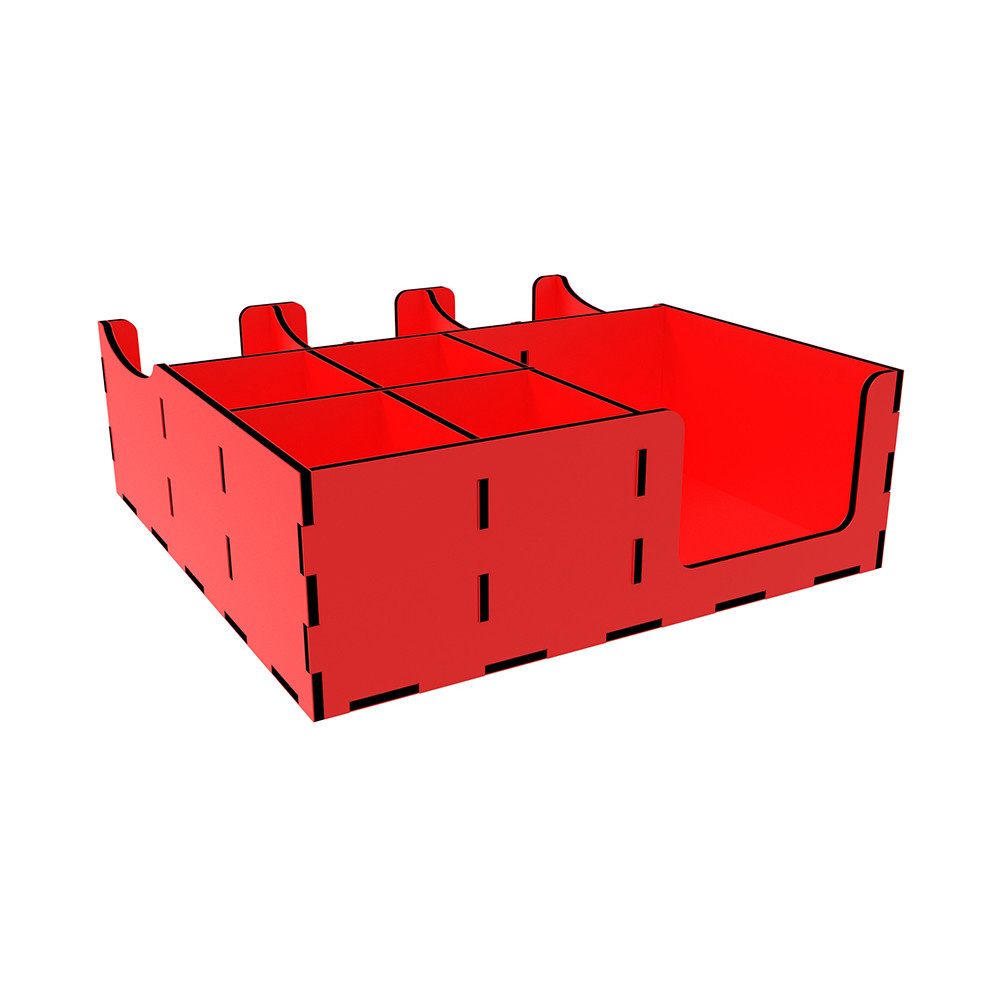 Органайзер EKOSTAR деревянный красный с отверстиями для крышек 30*30 Киев - изображение 2