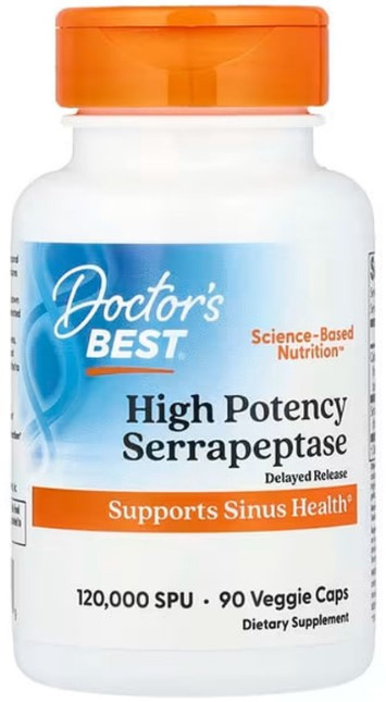 Серрапептаза  Doctor's Best Serrapeptase 120,000 SPUs 90 вег капсул Київ - фото 1