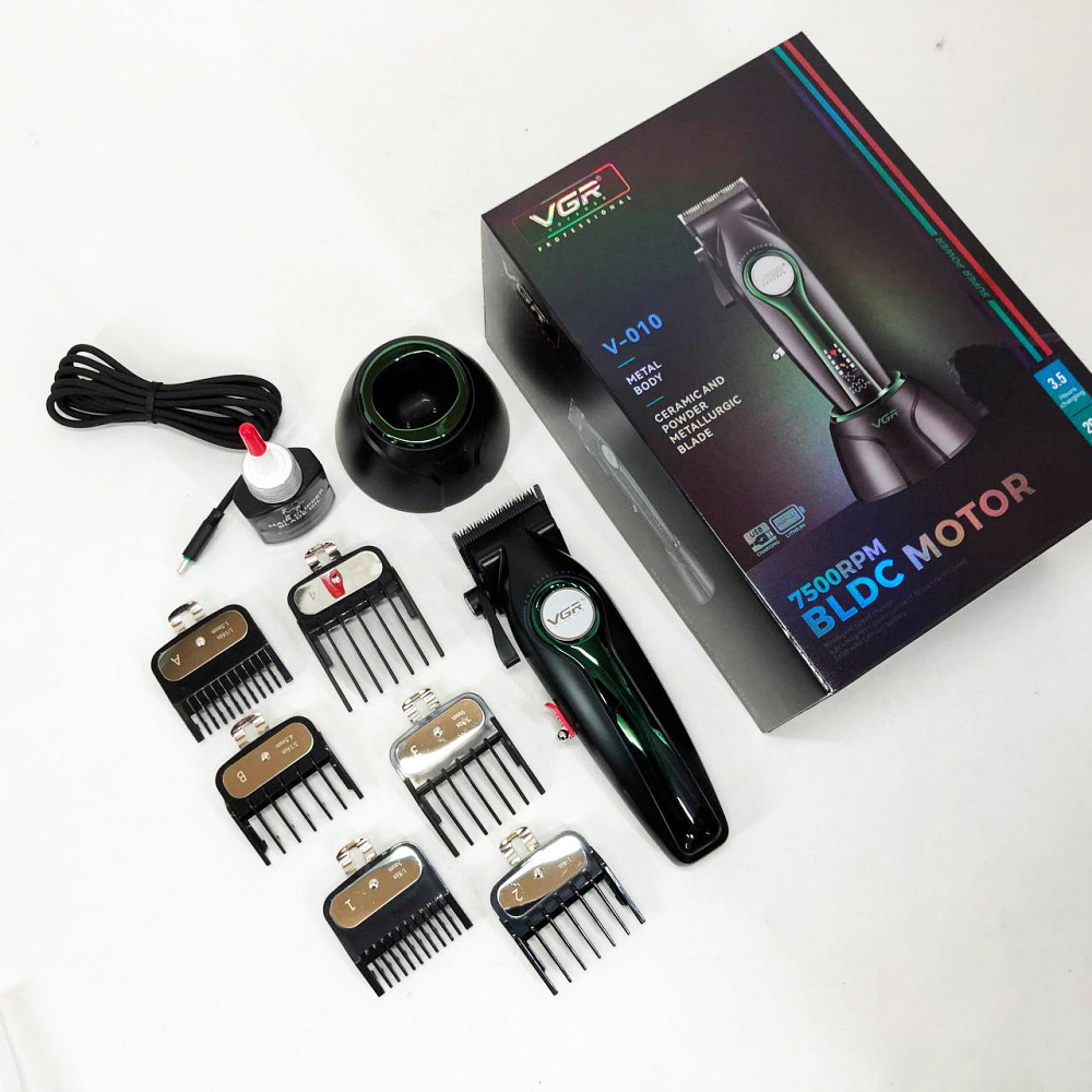 Набір машинок для стрижки, Професійний тример з насадками, Машинка для стрижки з потужним акумулятором QX-89 Львів - фото 8