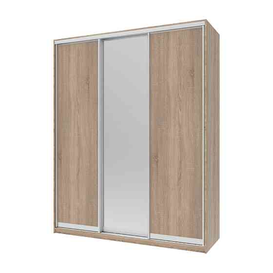 Шкаф-купе трехдверный Doros Сити Лайт 180х60х225 см Дуб сонома/1 Зеркало (DRS-011089) Днепр