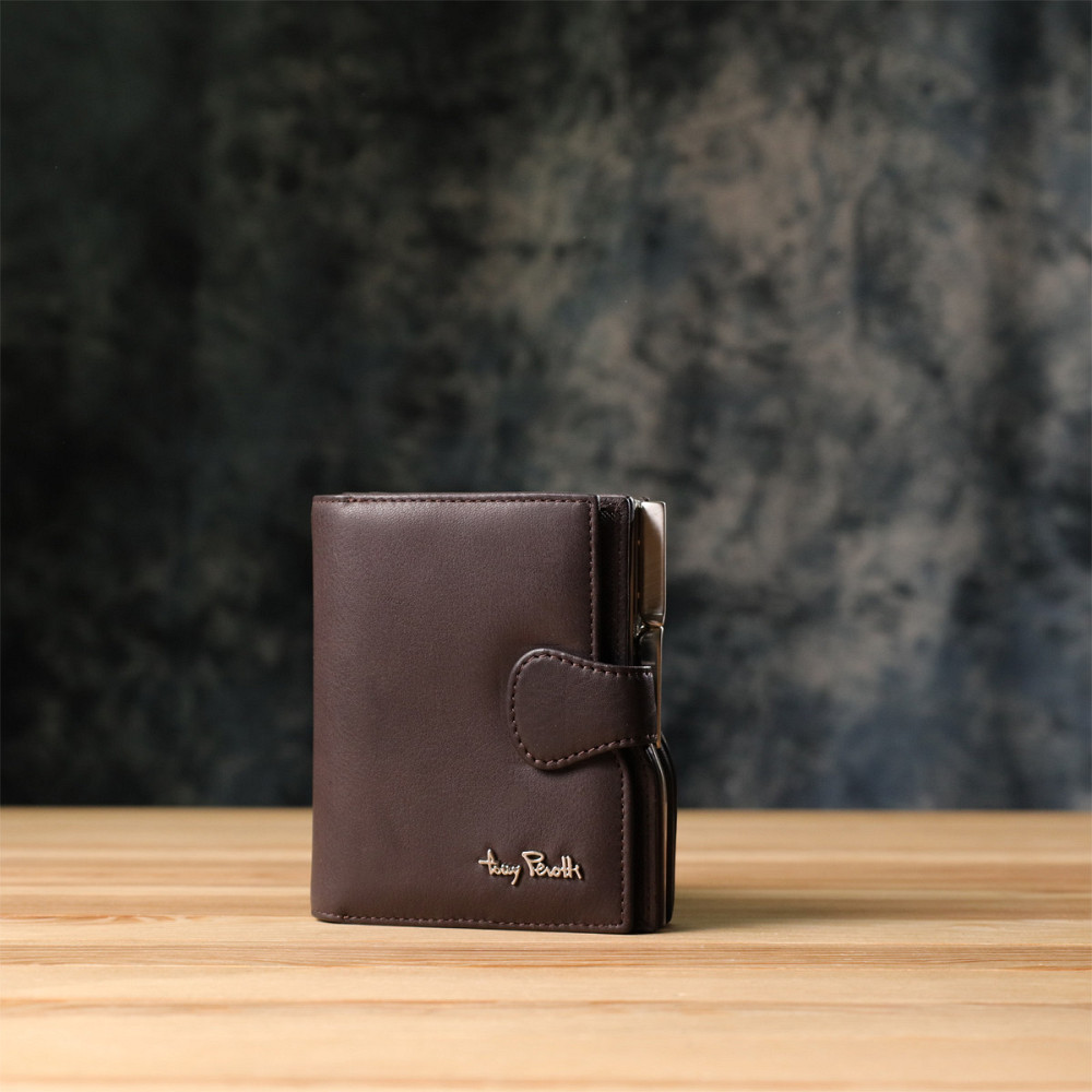 Вместительный женский вертикальный кошелек из натуральной кожи Tony Perotti 20841_1 (2656 moro) Коричневый Киев - изображение 3