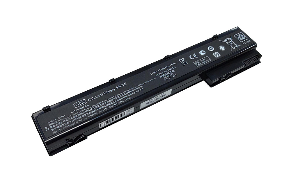 Аккумулятор для ноутбука HP HSTNN-IB2P 8560W 14.8V Black 5200mAh OEM Вінниця - фото 1