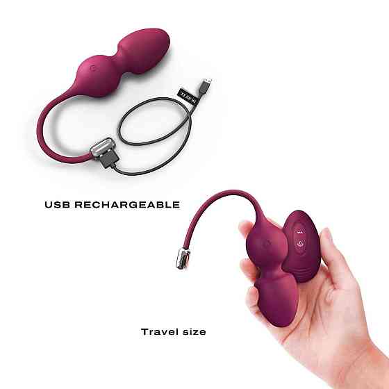 Вагинальные шарики Dorcel LOVE BALLS PLUM, вибрации и движения внутреннего шарика, пульт ДУ Sex Aura Киев