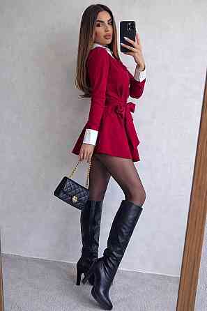 Женское стильное обаятельное платье-комбез костюмка Одесса