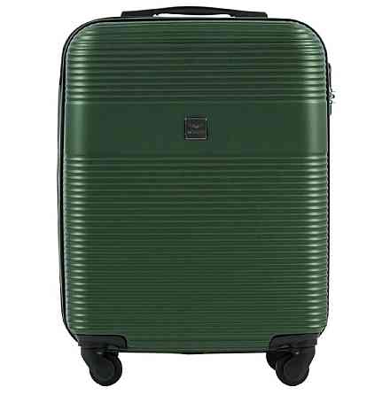 Валіза пластикова WINGS 5398 мікро 52 см темно-зелена Київ