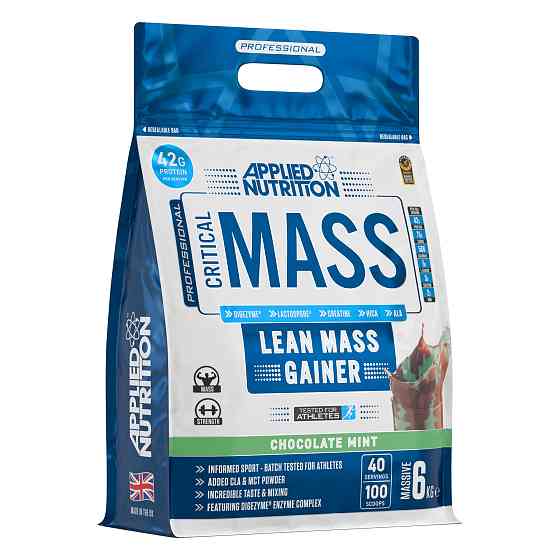 Гейнер Applied Nutrition Critical Mass 6000 г, Chocolate Mint Луцьк
