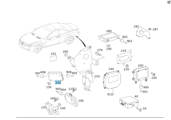 Mercedes-Benz  A2219000502 Аудіопідсилювач Harman / Becker CL C216 S-class short W221 S-class long V221 Одеса