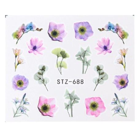 Стикеры для ногтей орхидея - размер стикера 6*5см, инструкция по применению есть в описании товара Киев - изображение 1