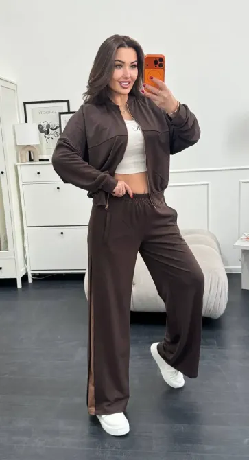 Жіночий спортивний костюм з лампасами — стильний повсякденний комплект Одеса - фото 15