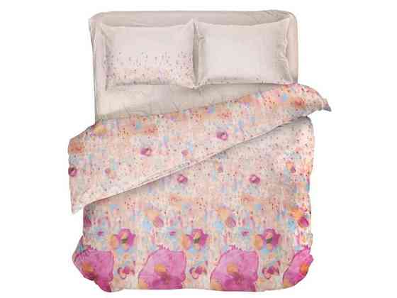 Комплект постельного белья 1,5-х сп (напечатанный, нав. 50*70 - 1шт) PINK FLOWER микрофибра ТМ DAISY Киев