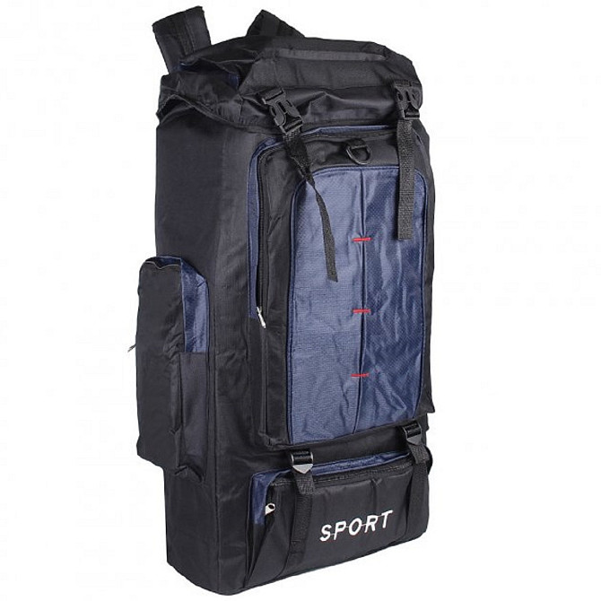 Рюкзак походный Sports fashion 60х38х20 черно-темно-синий (крвсные нити) Киев - изображение 1