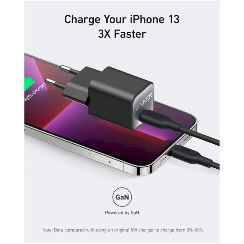 Мережевий зарядний пристрій Anker PowerPort 511 Nano III White, 30 W USB Type-C (A2147G21) ( Білий ) Харьков - изображение 3