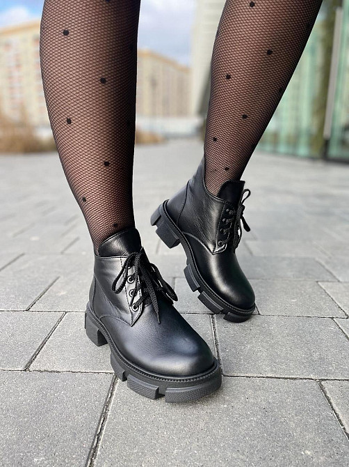 Без бренда Черевики жіночі ARTO 6114/1 чорні (зима, шкіра натуральна) (5217) 36-40 37 Коломия - фото 1