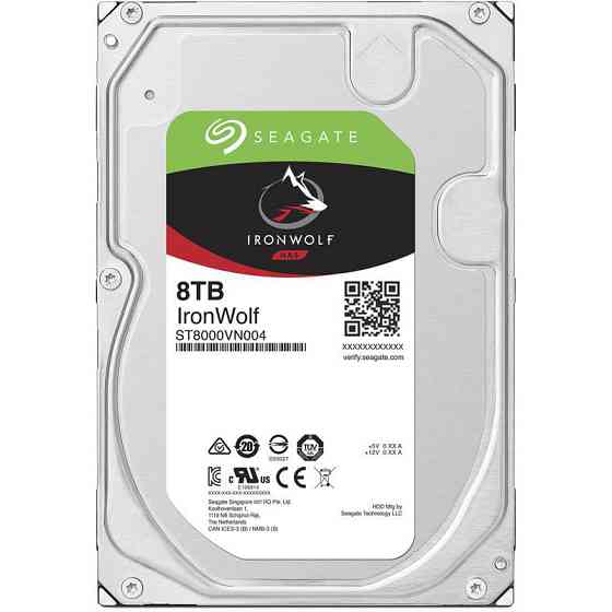 Накопичувач HDD SATA 8.0TB Seagate IronWolf NAS 7200rpm 256MB (ST8000VN004) ( 3.5
