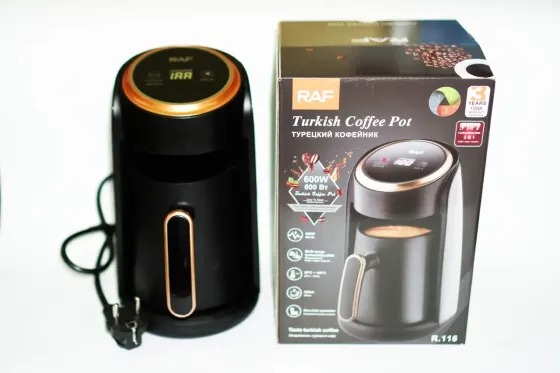 Электрическая турка для кофе RAF R-116 (9847) 300 мл, быстрый нагрев, антипригарное покрытие, удобная ручка Одесса