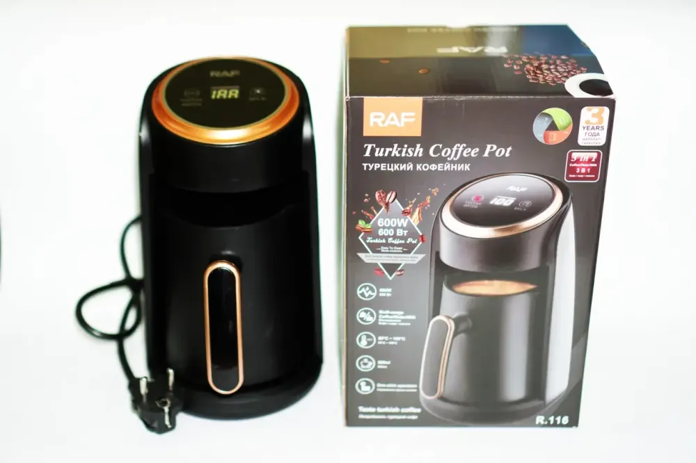Электрическая турка для кофе RAF R-116 (9847) 300 мл, быстрый нагрев, антипригарное покрытие, удобная ручка Одесса - изображение 3