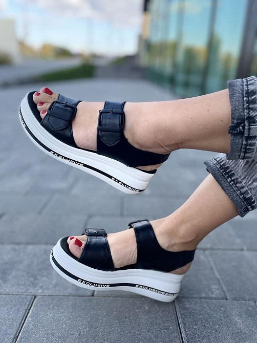 teona Босоніжки жіночі TEONA 134 чорні (літо, шкіра натуральна) (4098) Коломия - фото 3