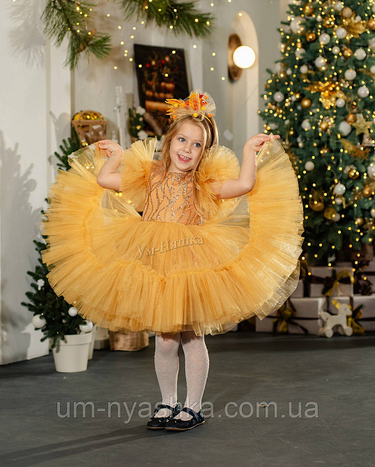 Ошатне золоте плаття на дівчинку 4-9 років Кривий Ріг - фото 3