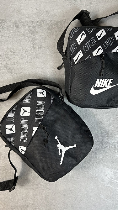 Барстека Nike, Чоловіча сумка через плече, Текстова барсетка на три відділення, Брендаова сумкаMasterSem Київ - фото 2