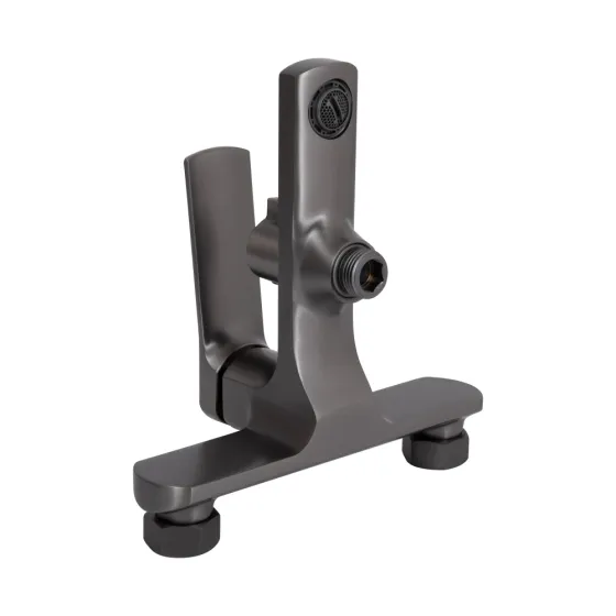 Змішувач для ванни Qtap Slavonice з душовим гарнітуром QTSLV259GMB48035 Gunmetal Black PVD графіт Київ