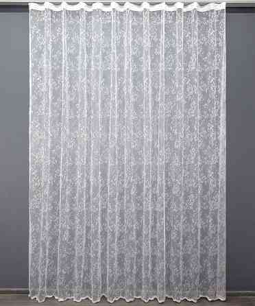 Тюль жакард, мармур колір білий 1370т Київ