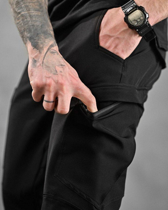 Летний тактический костюм soldier черный полиция ДЛ6404 Одесса - изображение 9