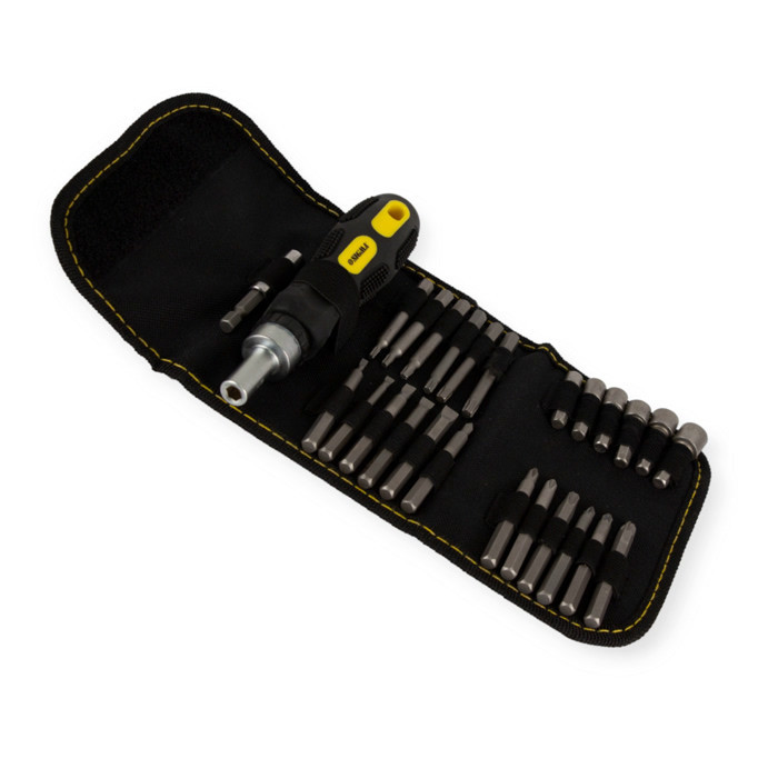 Викрутка з бітами та насадками 26 шт CrV тріскаточна (чохол) Мукачево - фото 4