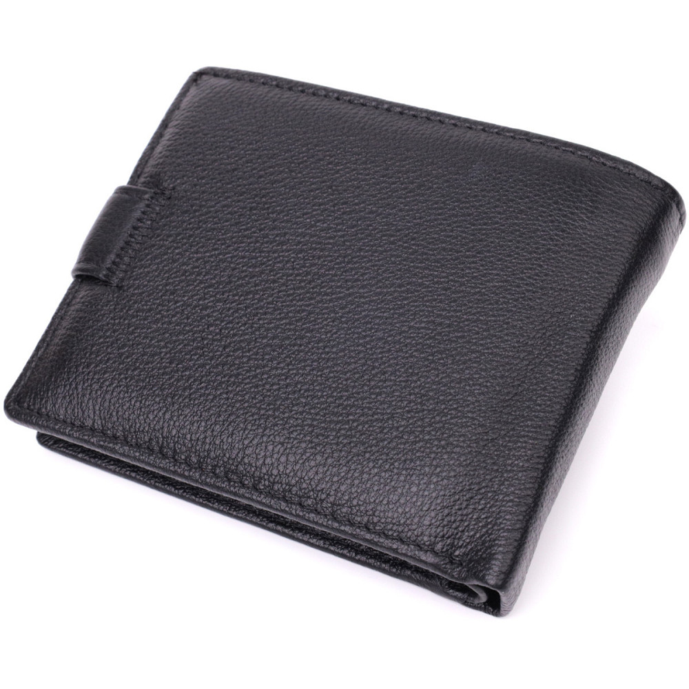 Шкіряний гаманець з блоком для документів чорний (ST Leather) Київ - фото 20