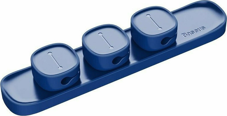 Магнітний органайзер тримач для проводів Baseus Peas Cable Clip ACWDJ-03 (Синій) Николаев - изображение 3