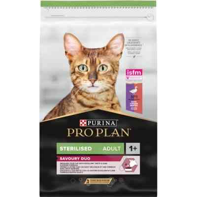 Сухой корм для кошек Purina Pro Plan для стерилизованных/кастрированных с уткой и печенью 10 кг (7613036732727) Винница