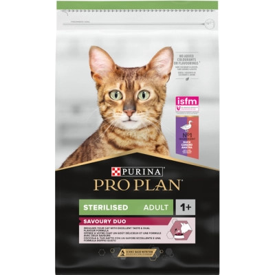 Сухой корм для кошек Purina Pro Plan для стерилизованных/кастрированных с уткой и печенью 10 кг (7613036732727) Винница - изображение 1