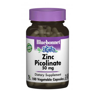 Мінерали Bluebonnet Nutrition Цинк Пиколинат 50мг, 100 гелевих капсул (BLB-00740) Вінниця - фото 1