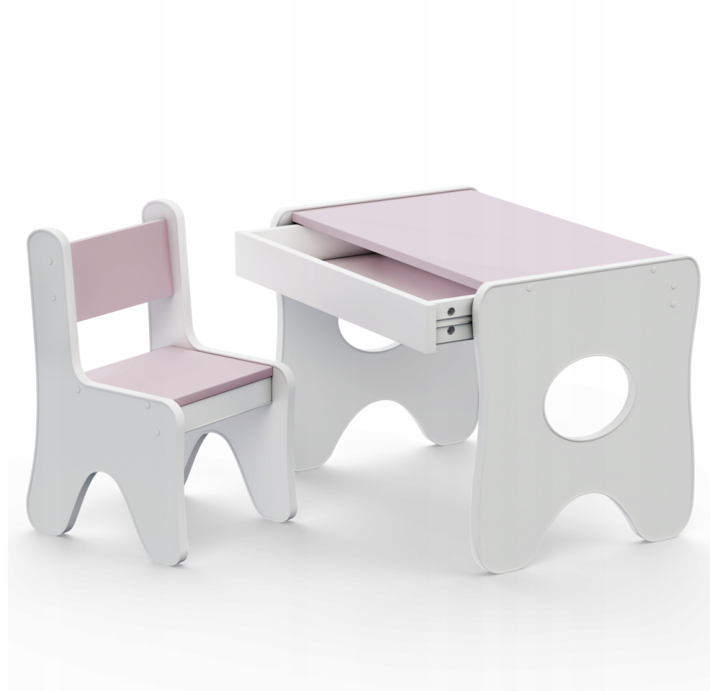 Стульчик в детскую комнату 55×37×33 детский удобный стул для игр, белый с розовым Киев - изображение 6