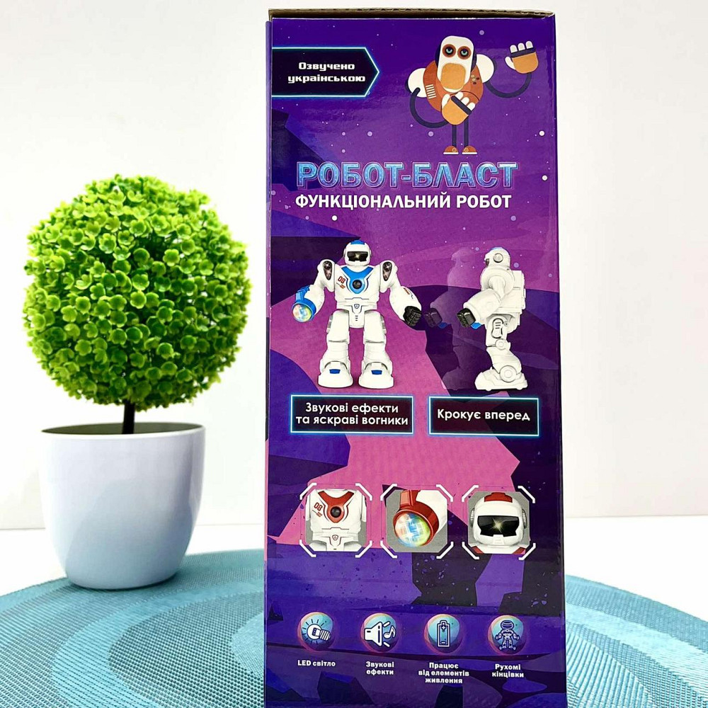 Робот функціональний з LED-підсвічуванням звуки та команди українською мовою 21см Біло-червоний (TK-31140 UK) Чернігів - фото 5