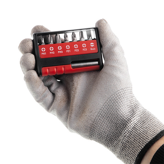 Набор насадок для отвертки с магнитным держателем, 8 ед., Cr-V INTERTOOL VT-0107 Киев - изображение 10