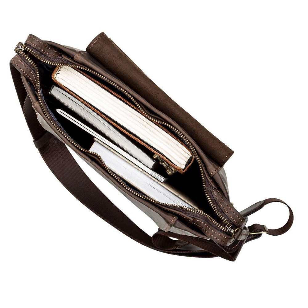 Сумка мужская SHVIGEL 11097 кожаная Коричневая Киев - изображение 6