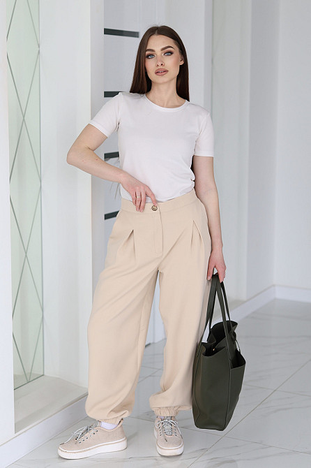 Жіночі широкі штани джогери "Flavio" | Батал Київ - фото 2